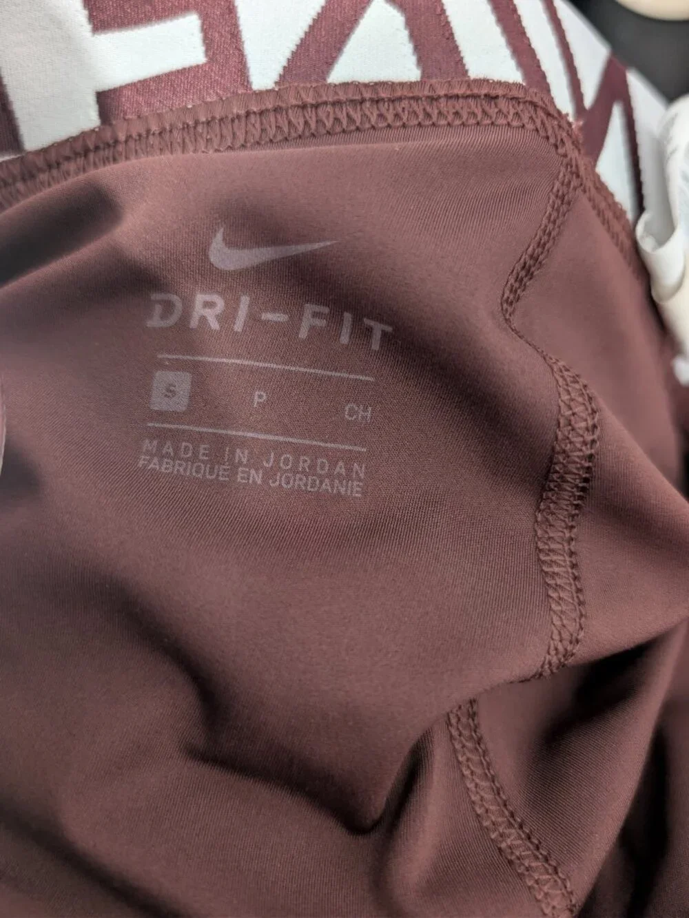 Nike Pro Womens Small Brown Leggings Athletic Branded Waistband Exc Con